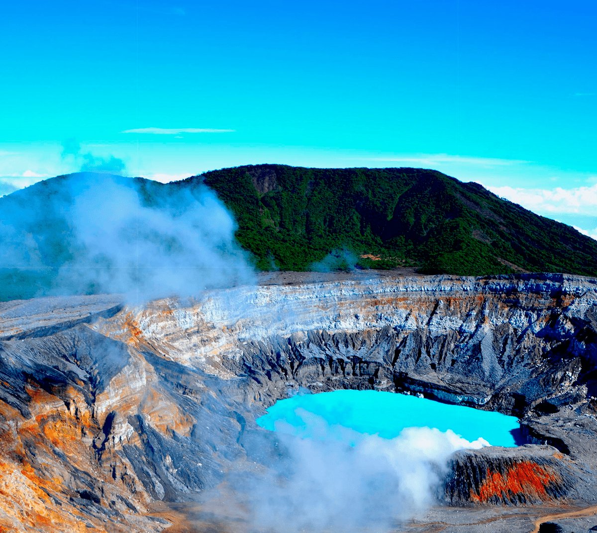 poas volcano near alajuela city costa rica