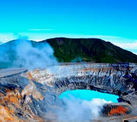 crater in poas volcano